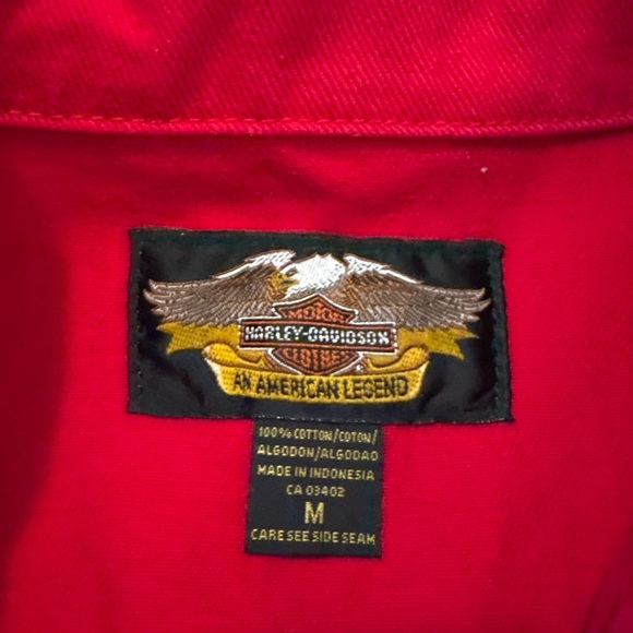 Vintage Harley-Davidson Vibrant Red Vest with Metal Accents, 100% cotton - Picture 6 of 6